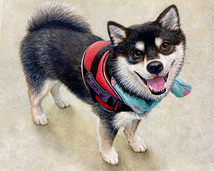 「楽しい時間」F3号 油彩